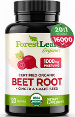 ForestLeaf Beetroot Capsules pouring a daily serving to support daily circulation.