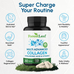 ForestLeaf bottle pouring capsules for an easy daily routine.