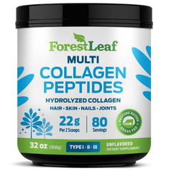 ForestLeaf collagen peptides unflavored bottle for daily skin and hair support