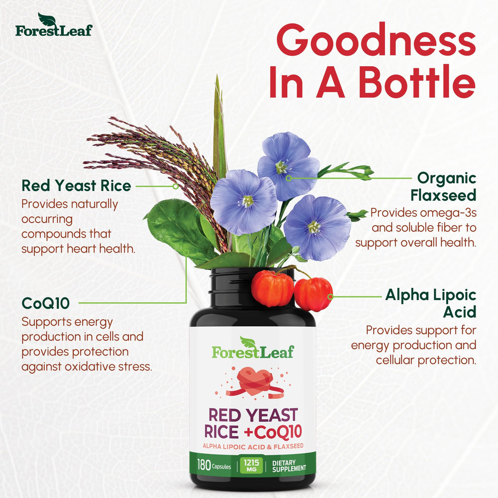 ForestLeaf CoQ10 close-up signaling potential energy support.