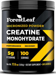 ForestLeaf Creatine powder micronized for smoother mixing and quick dissolution.