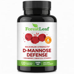 ForestLeaf D-Mannose 1000mg capsules bottle for urinary health support.