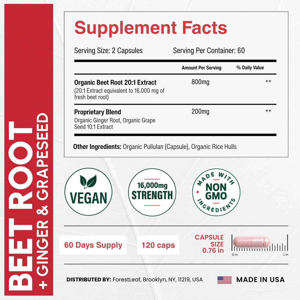 ForestLeaf Ginger Grape Seed blend image suggests enhanced botanical support.