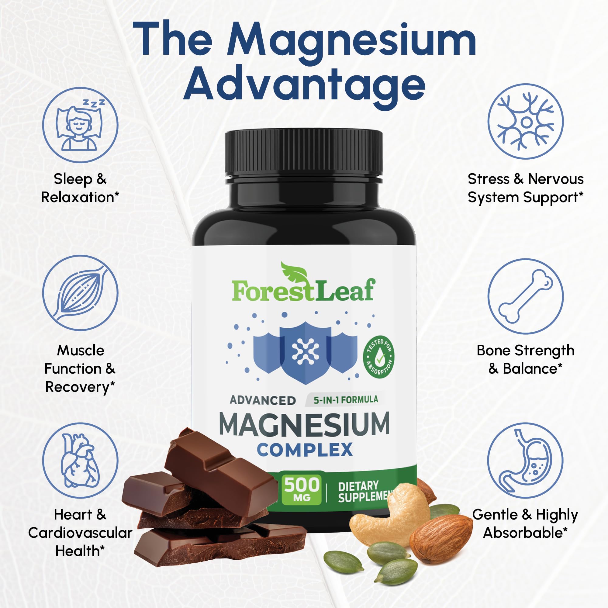 ForestLeaf magnesium complex muscle-balance supports healthy muscle function.