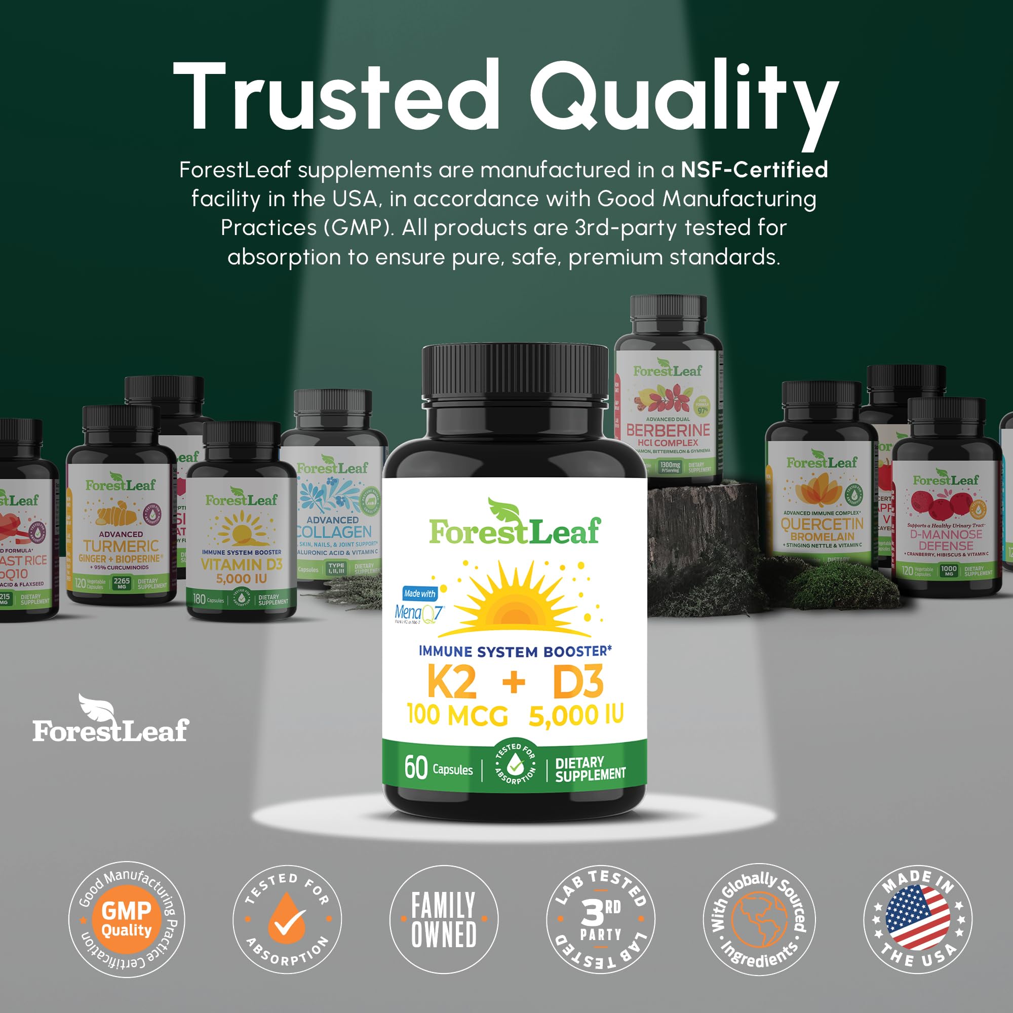 ForestLeaf product is gluten-free, dairy-free, and suitable for common allergens.