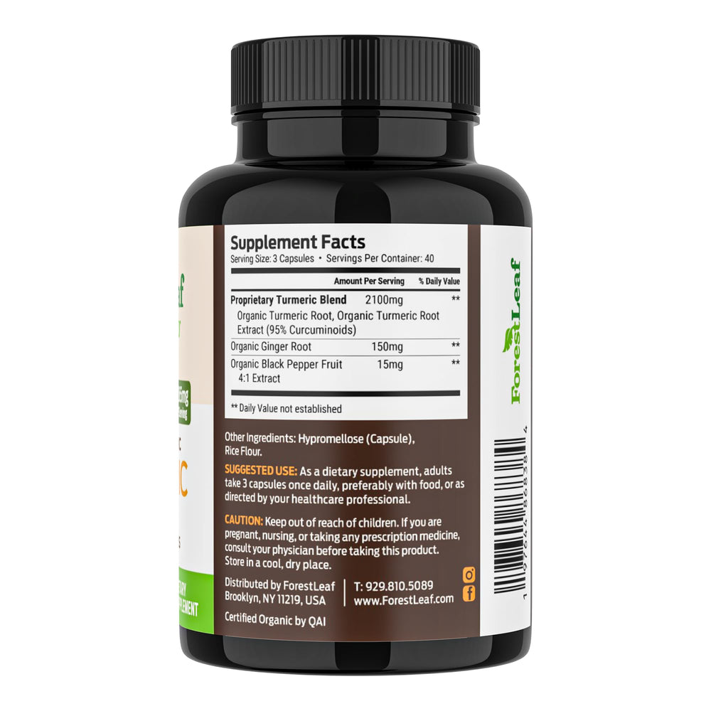 ForestLeaf packaging front view showing 120-capsule supply.