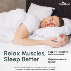 ForestLeaf label detail highlighting bisglycinate magnesium for gentle stomach support