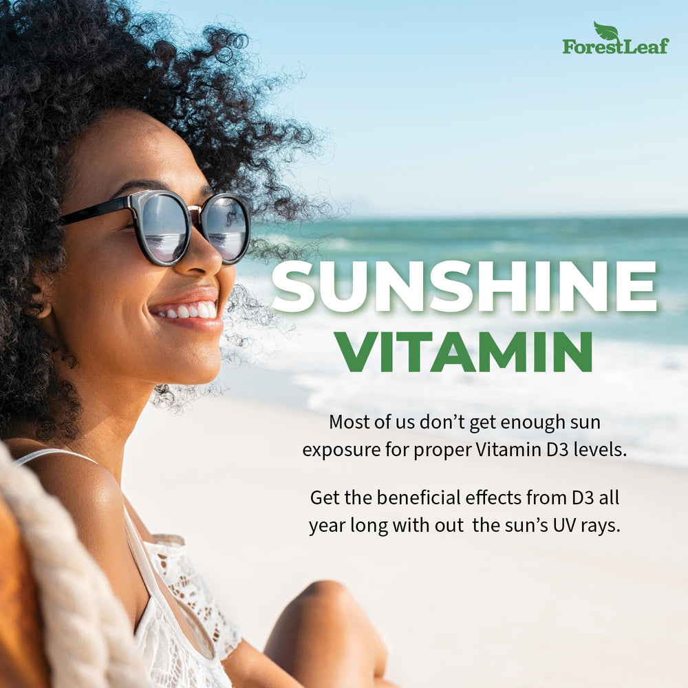 ForestLeaf Vitamin D3 50,000 IU kosher-certified label on bottle.