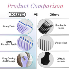 Foretic Smooth Hair Pick grip-handle close-up showing comfortable grip.
