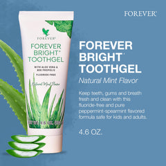 Forever Living Bright Toothgel peppermint-spear mint flavor delivers a refreshing brushing moment.
