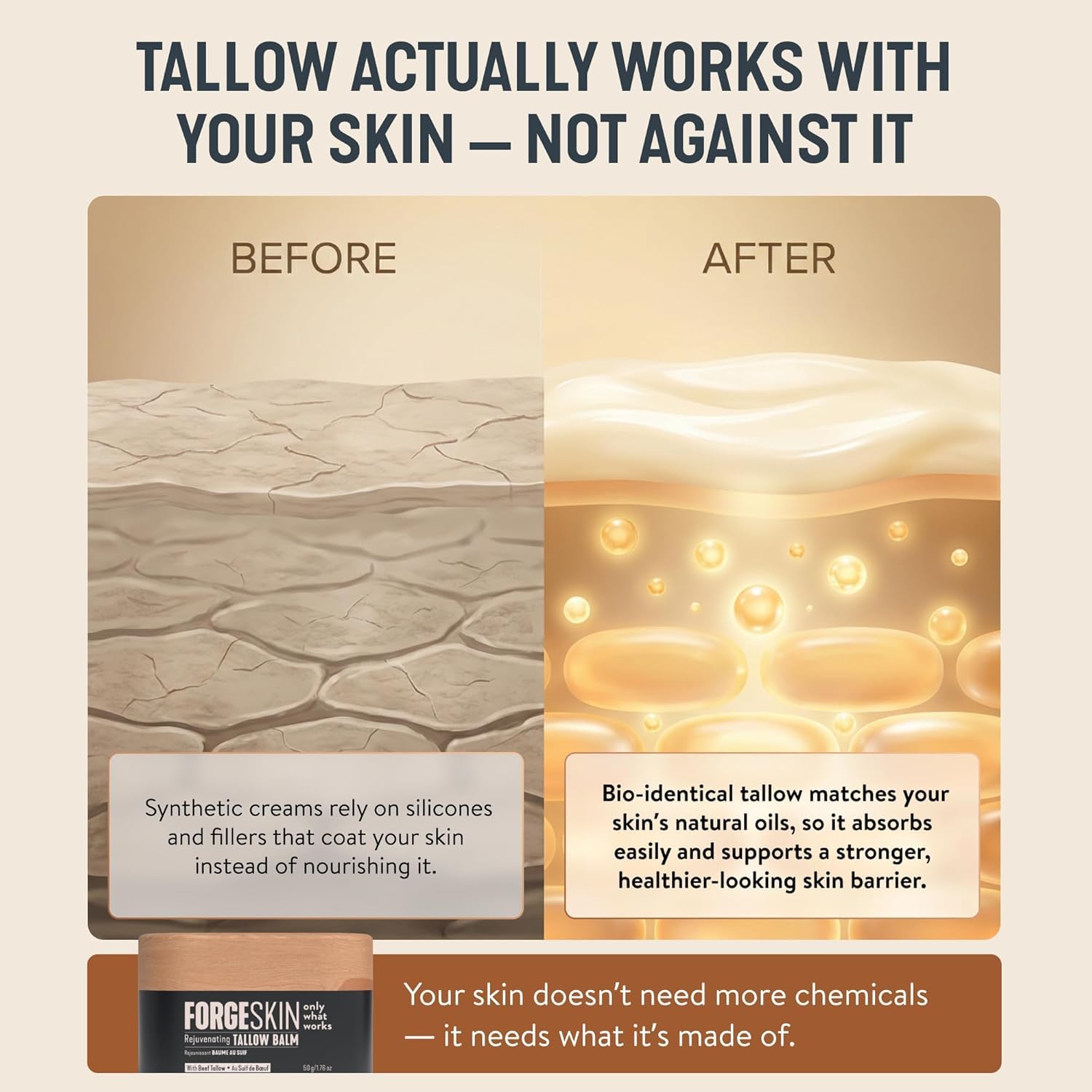 Non-greasy absorption that won't weigh down daily skincare.