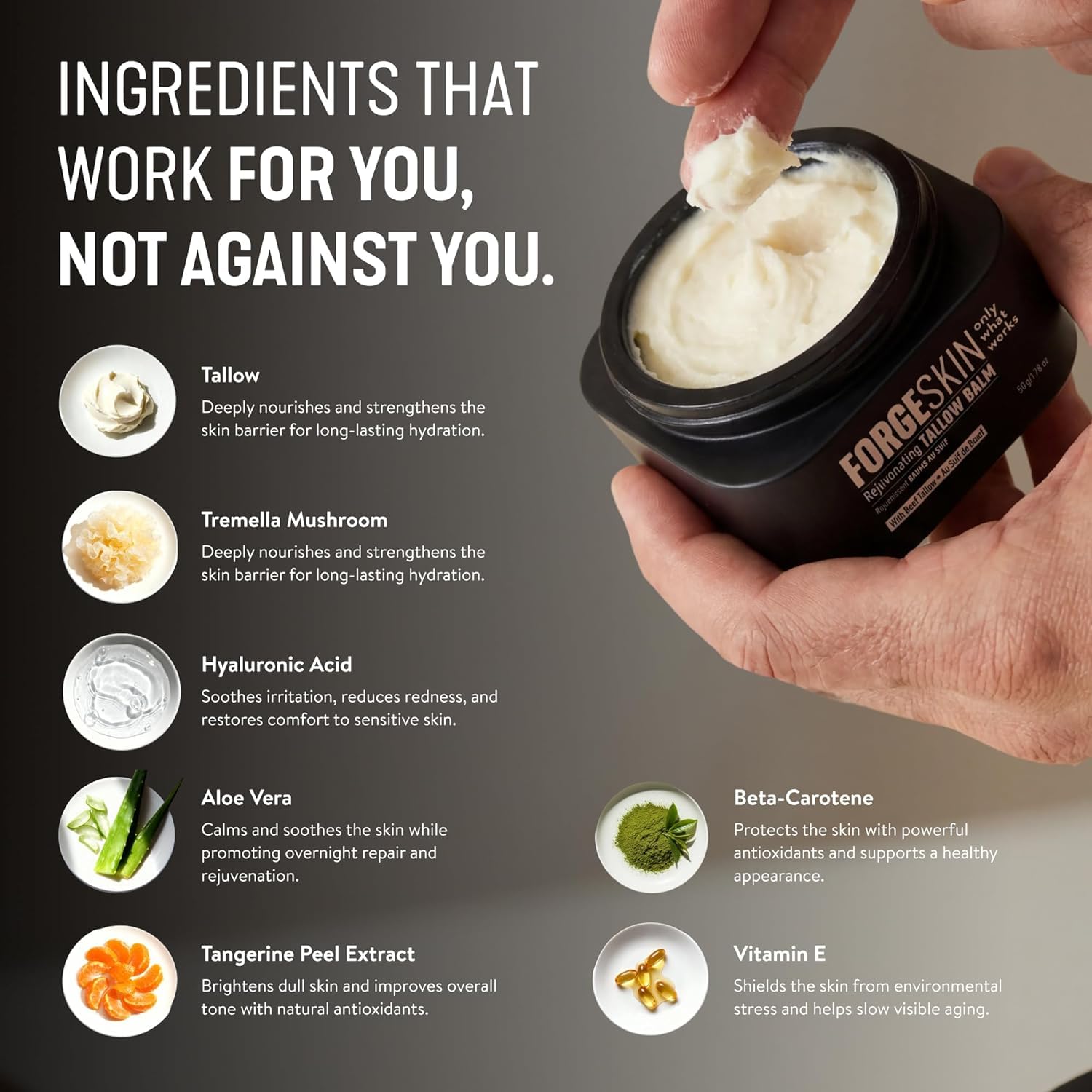 Tube application demonstrates easy massage into skin for lasting moisture.