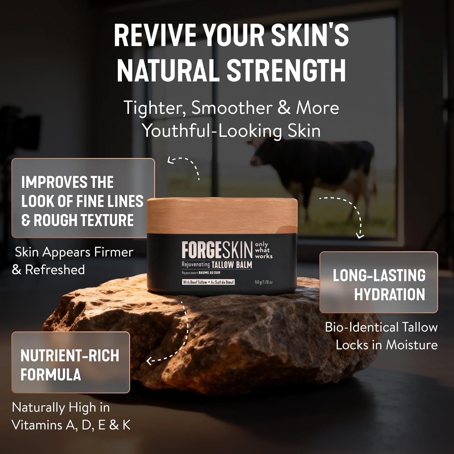 Under-eye area care to refresh tired-looking skin with nourishing formula.