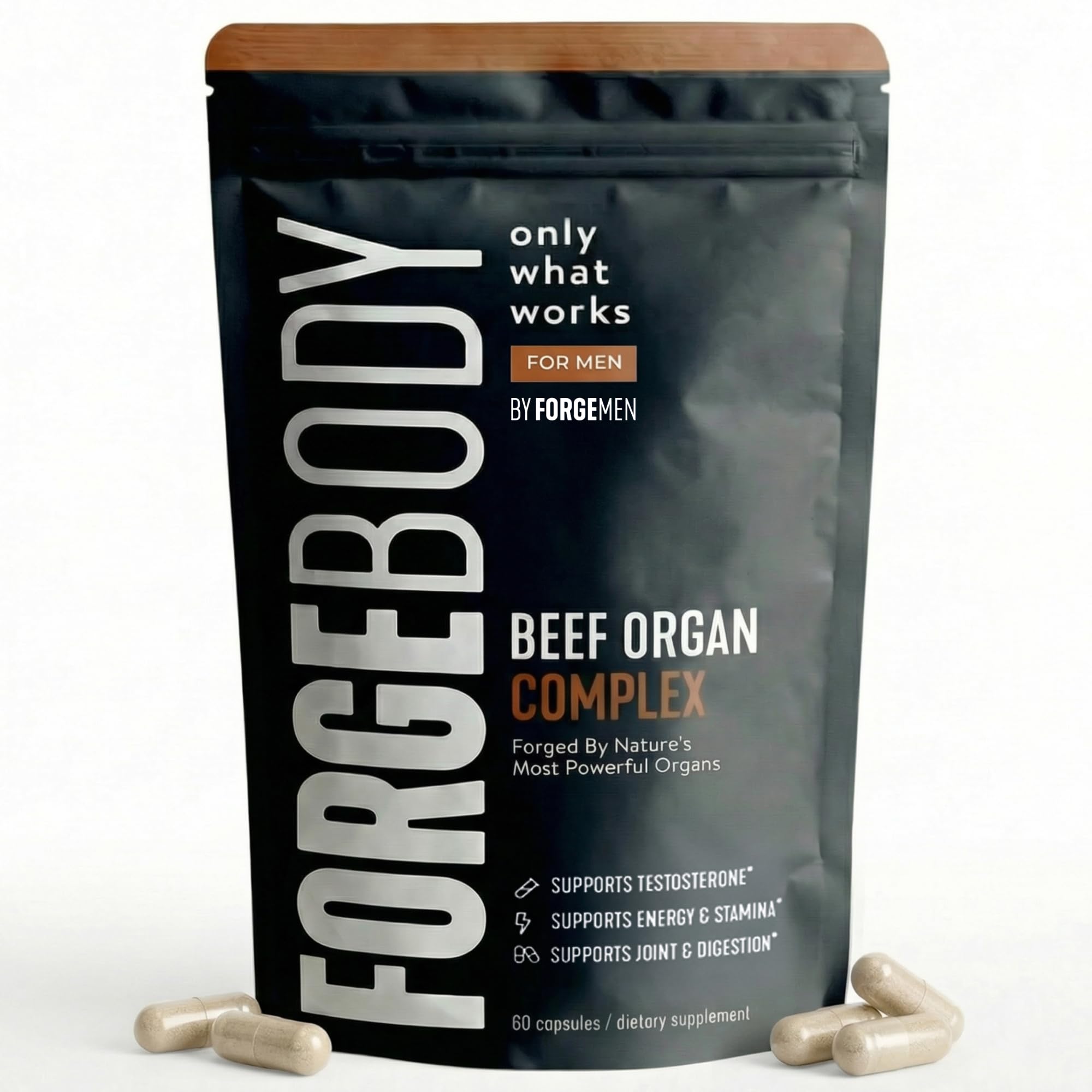 FORGEMEN FORGEBODY liver capsule, whole-food organ blend for daily nutrition support.