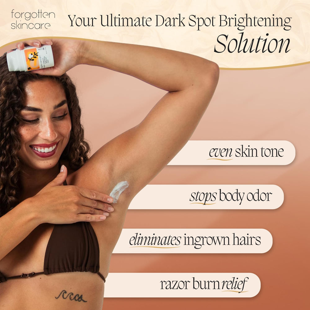 Forgotten Skincare aloe soothes razor burn during underarm routine.