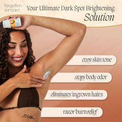 Forgotten Skincare aloe soothes razor burn during underarm routine.