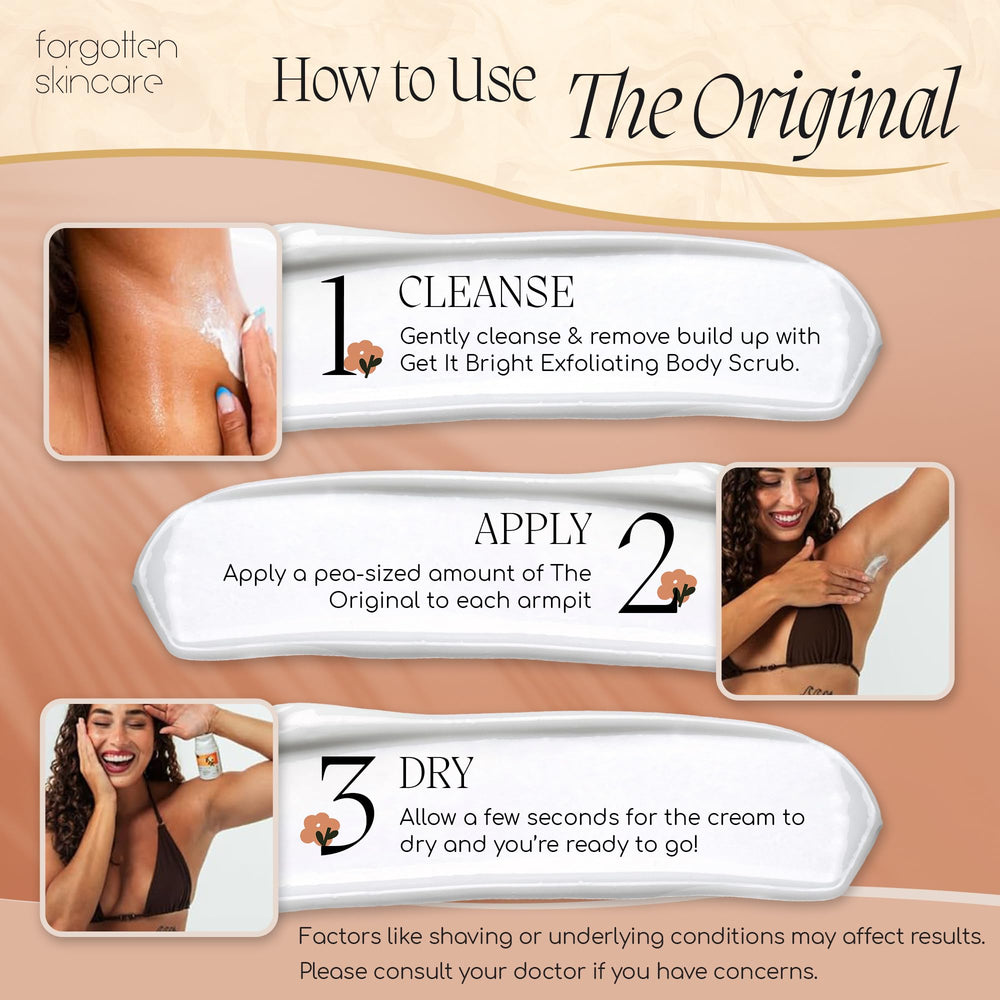 Forgotten Skincare clean vegan cruelty-free formula for underarm care.