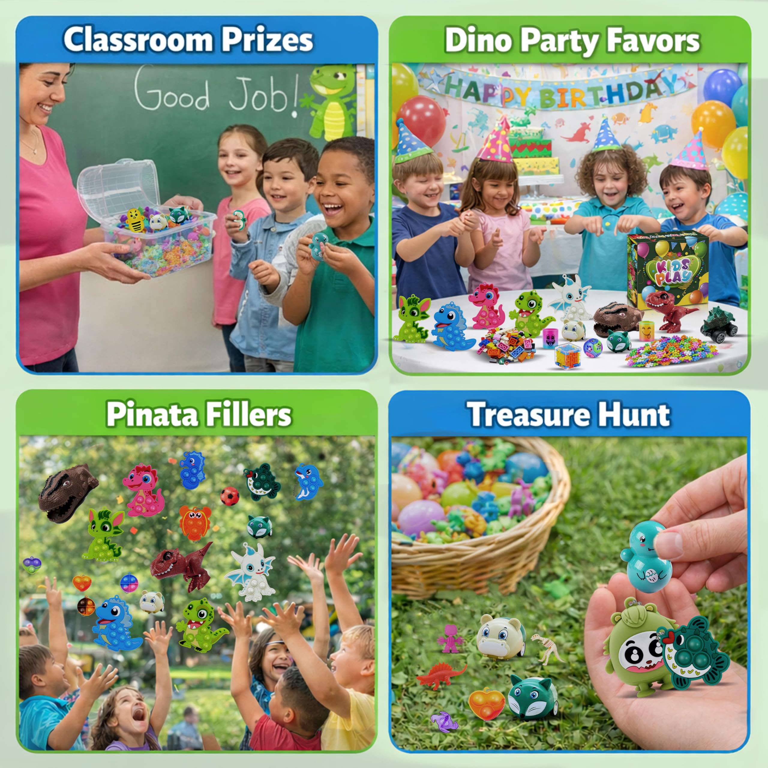 Forlinx party favors bulk pack 1000pcs: easy distribution at school or party.