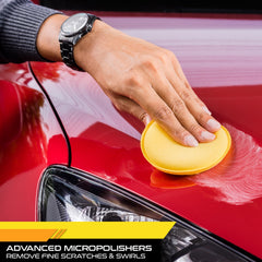 Formula 1 Scratch Out Liquid with a soft cloth buffs to renew gloss.