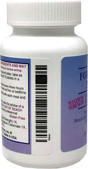Close-up of Formula 303 tablets, highlighting valerian root, passion flower, and magnesium.