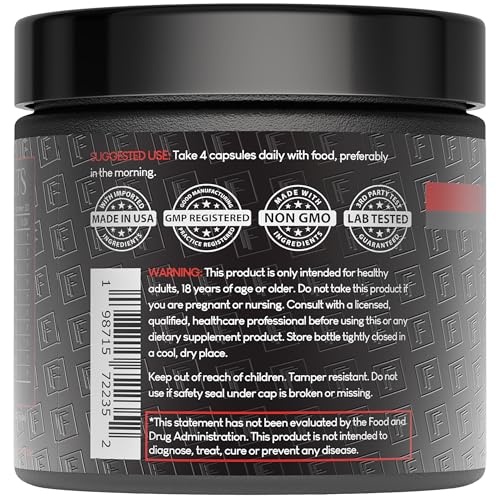 Formulation Factory Heart of Steel capsules pour captures supplement texture and quantity.