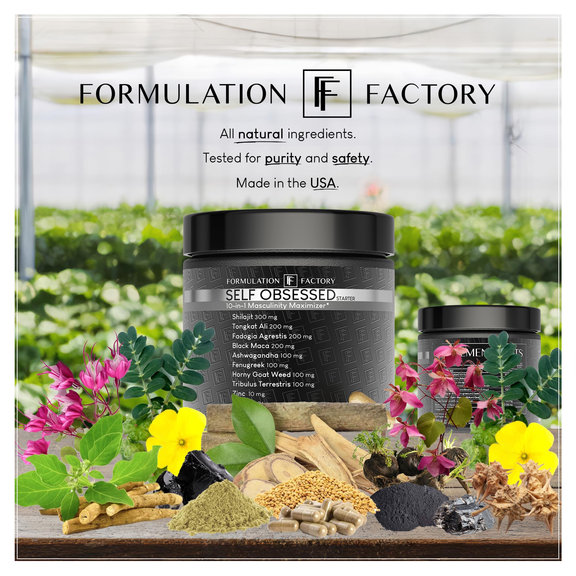 Formulation Factory product label close-up showing ingredients