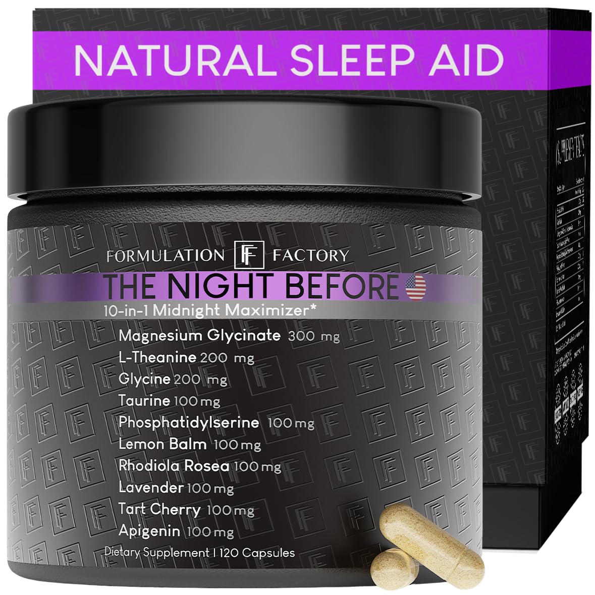 Formulation Factory The Night Before 10-in-1 bottle for nightly routine