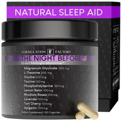Formulation Factory The Night Before 10-in-1 bottle for nightly routine