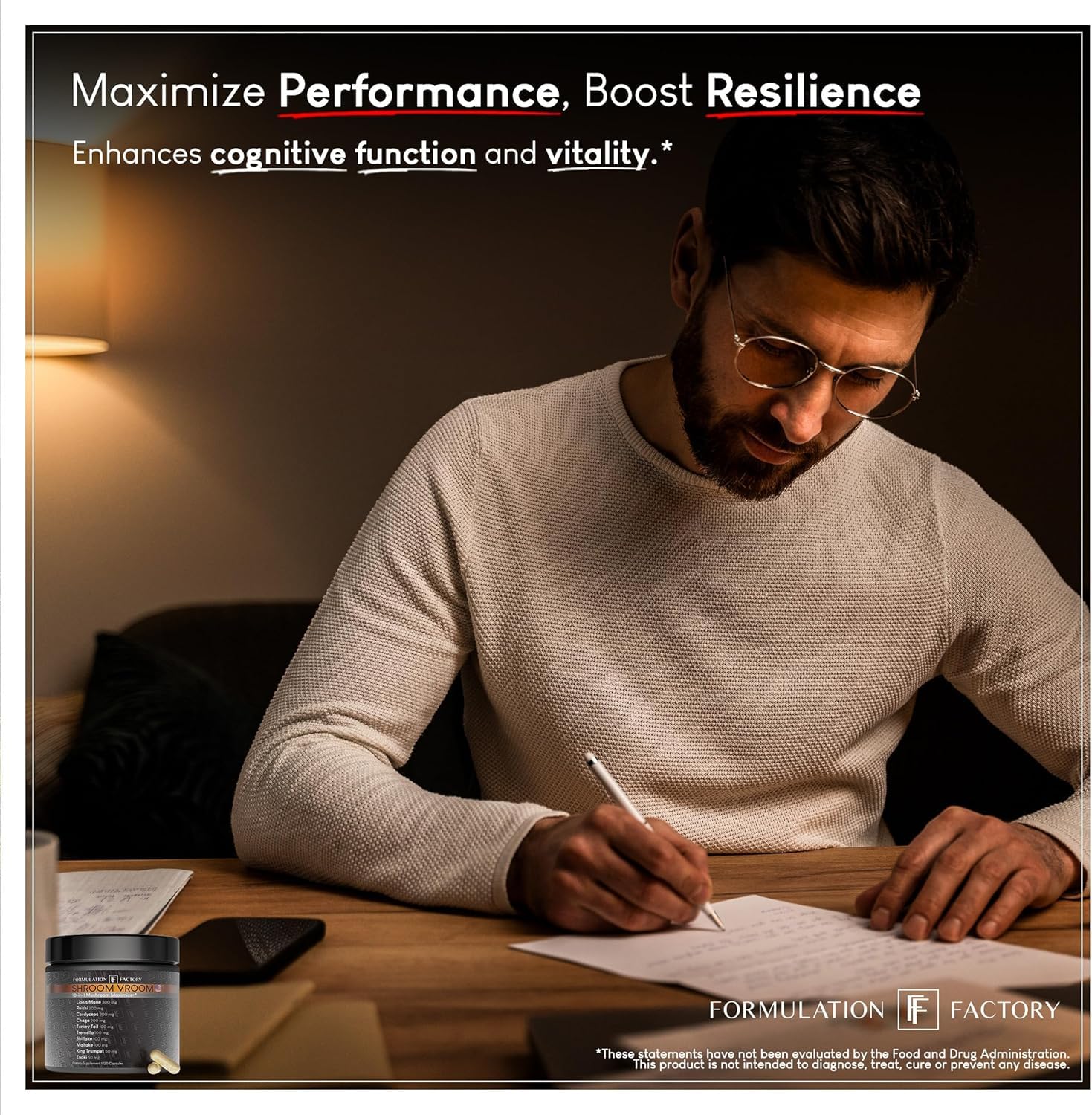 Adaptogenic matrix concept image emphasizing balance and energy support.