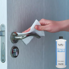 ForPro bottle pour demonstrates easy spray-and-wipe use.