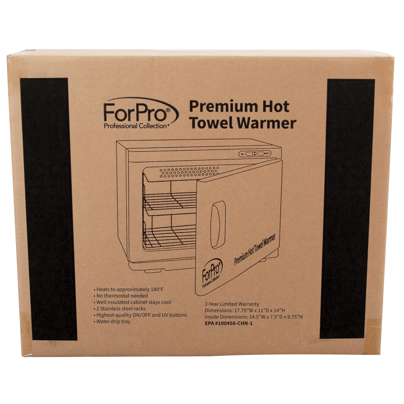 ForPro dimensions 17.75 in W x 11 in D x 14 in H for countertop placement