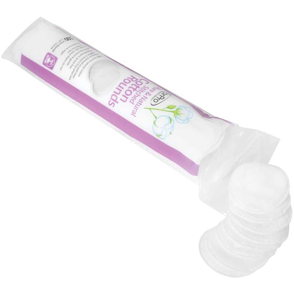 ForPro Pure Natural makeup remover rounds ready for toners, cleansers, and creams.