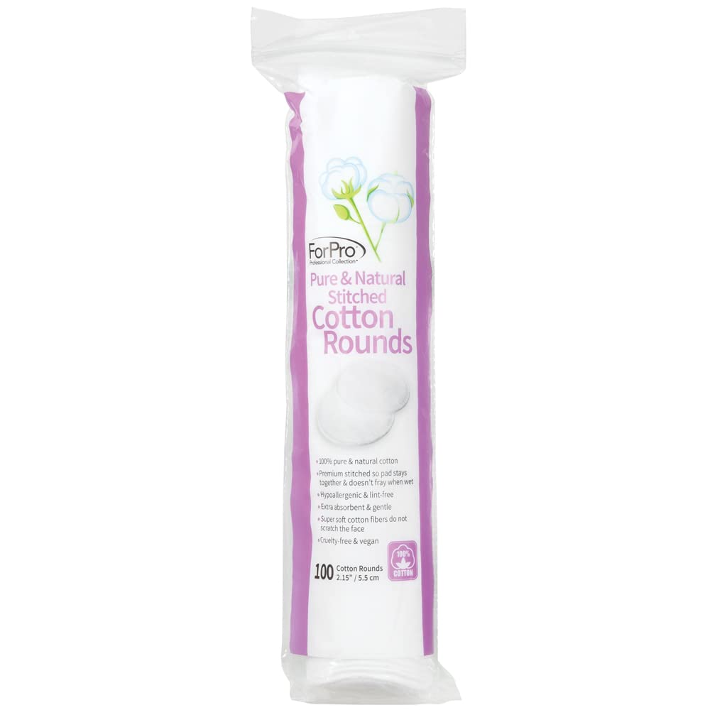 ForPro Pure Natural multi-layer rounds with plush feel for quick cleansing.