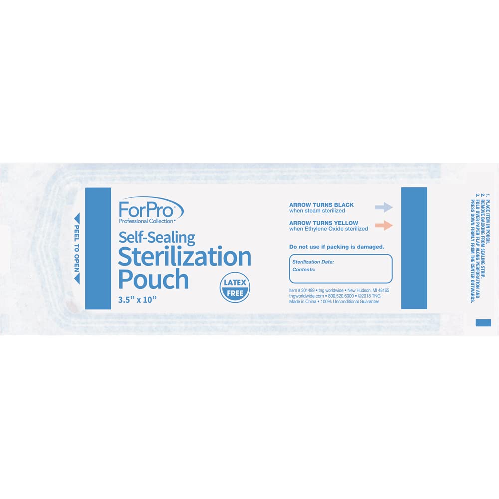 ForPro sterilization pouches 3.5W by 10L size for many instruments.