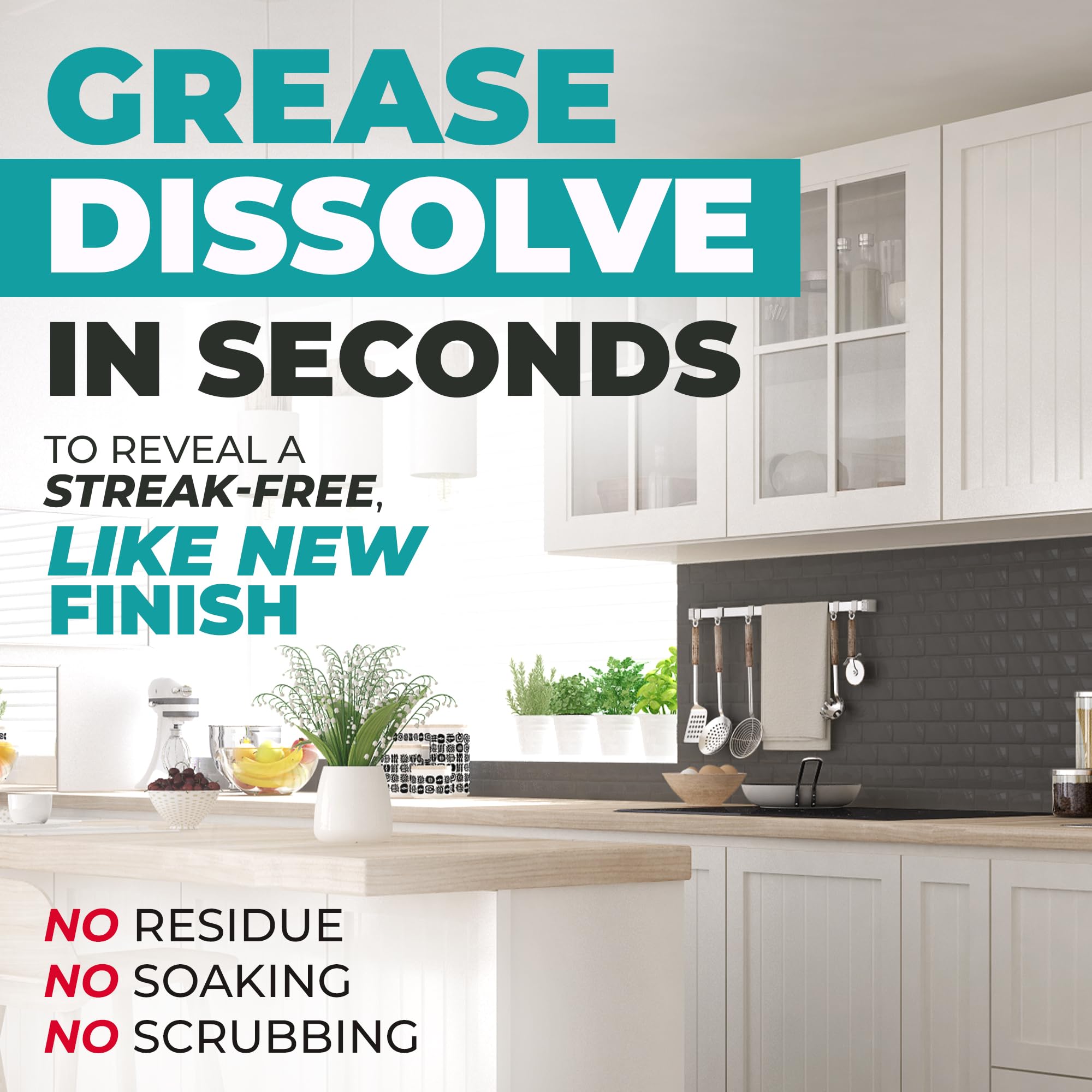 FORTIVO cabinet cleaner spray top enabling even coverage on white and painted surfaces.