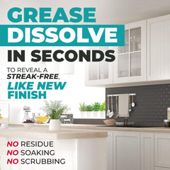 FORTIVO cabinet cleaner spray top enabling even coverage on white and painted surfaces.