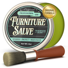 FORTIVO leather salve with brush restores couch leather and adds conditioning
