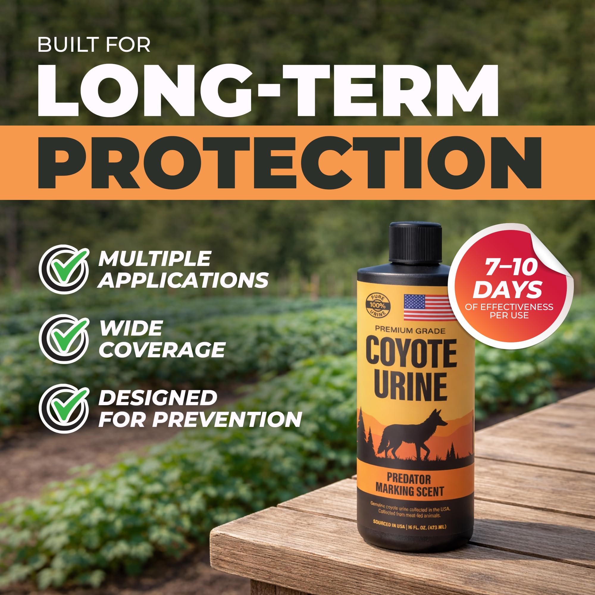 FORTIVO No-residue urine application designed for perimeter use on soil and plants.
