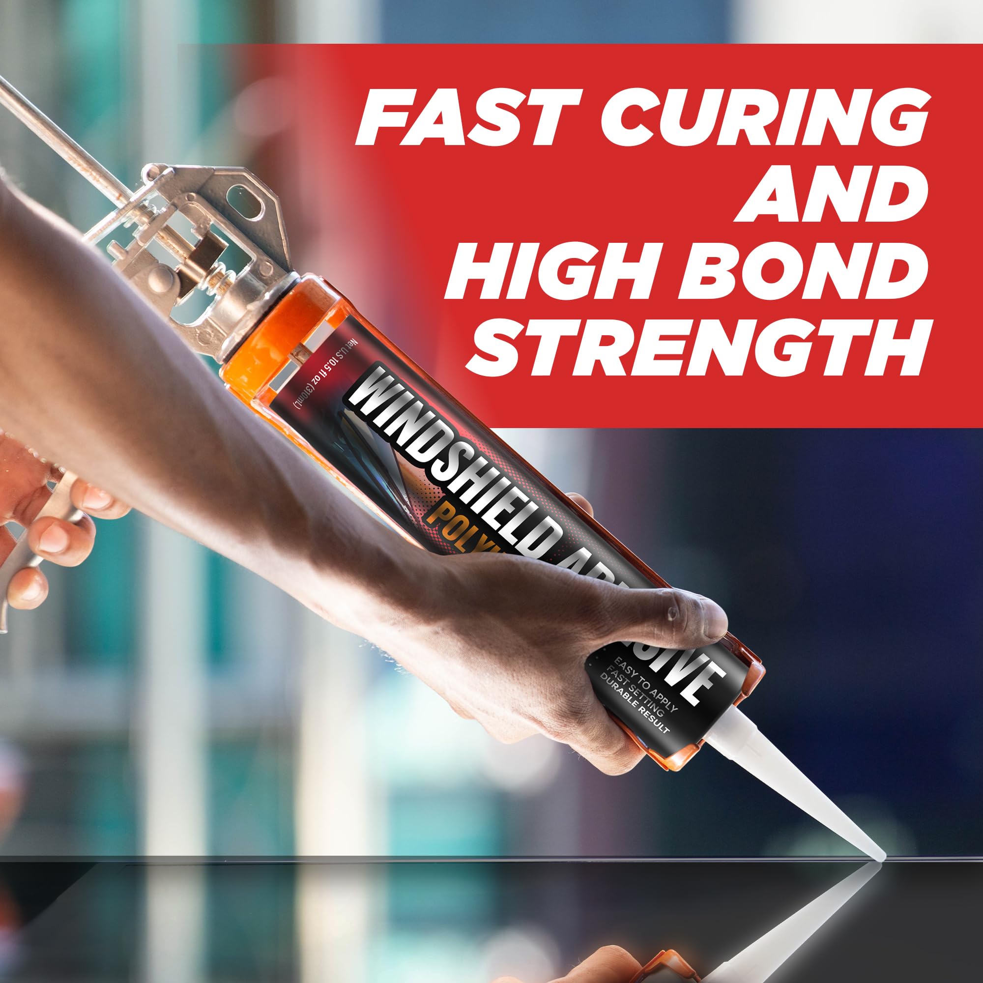 FORTIVO non-sag formula showing stable bond on vertical surfaces.