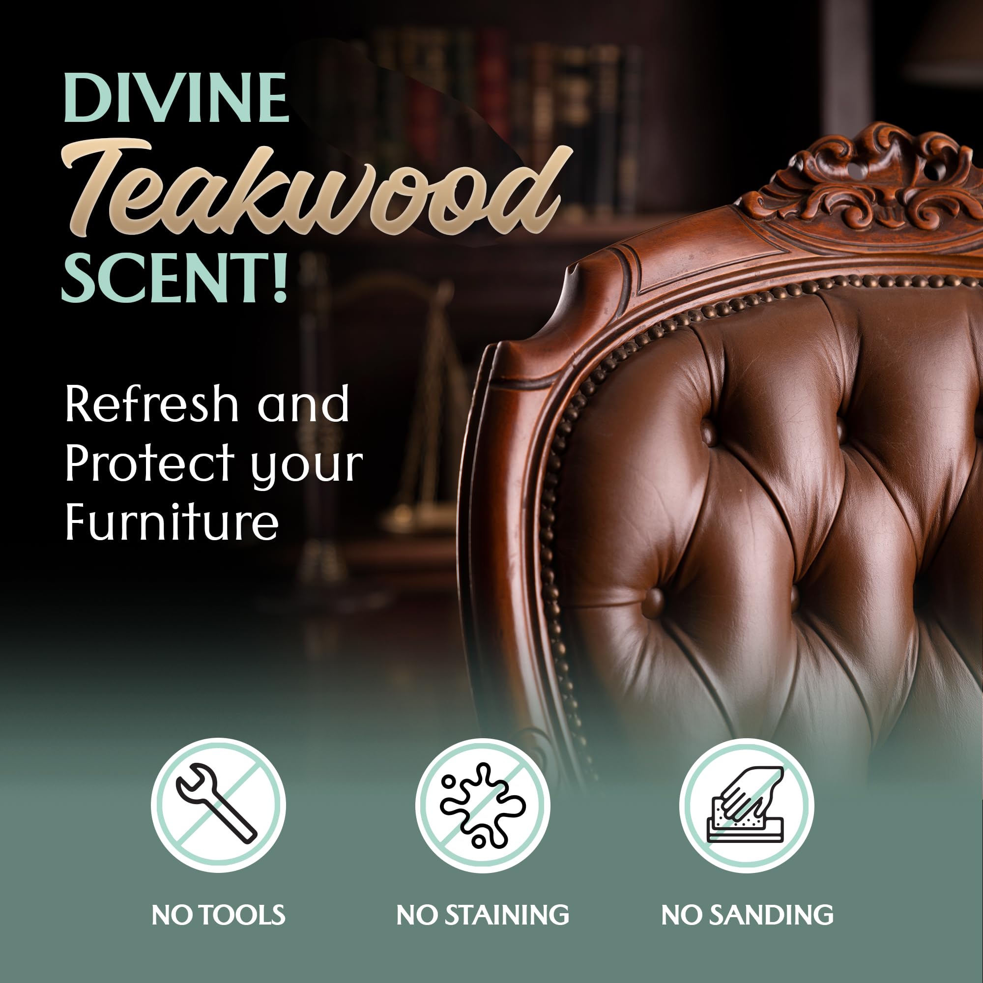 FORTIVO wood furniture salve enriches grain with protective finish