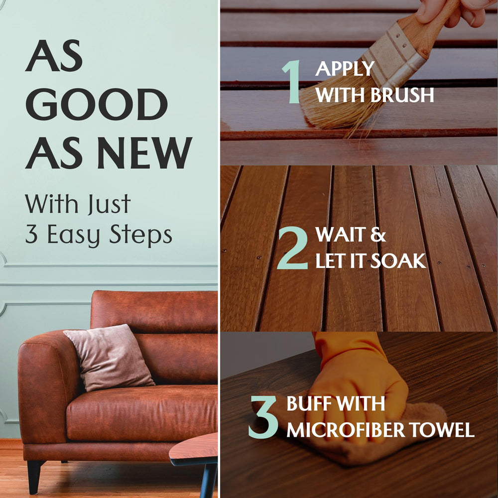 FORTIVO wood grain revival after salve application for durable furniture