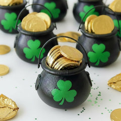 FORTKNOX coins in a candy bowl for St. Patrick's Day display