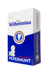 Closeup of glossy Fortuin Wilhelmina Peppermints showcases classic Dutch confection