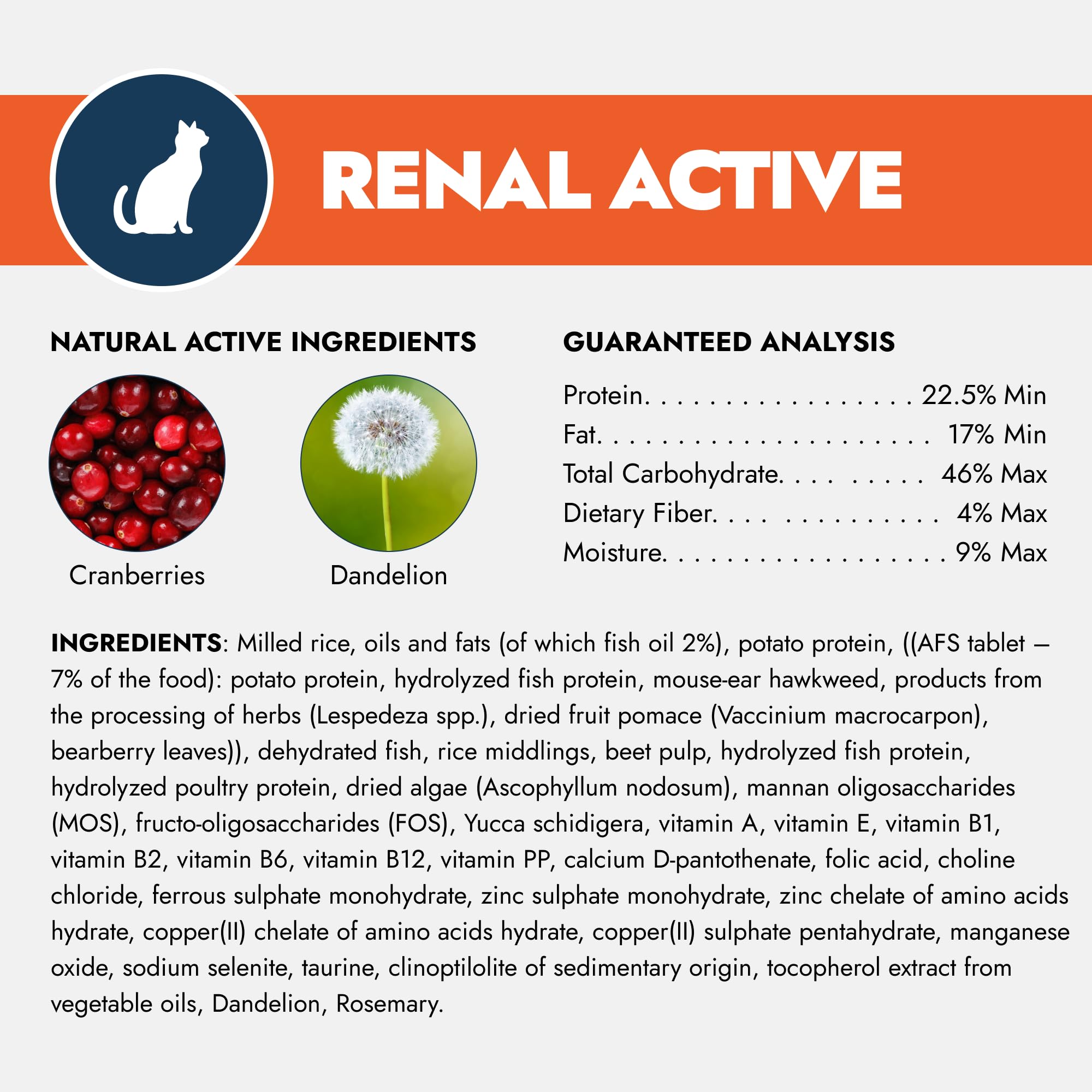 Forza10 cranberries-dried-dandelion-clover banner highlights botanicals aiding kidney health.