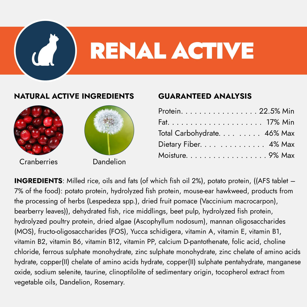Forza10 cranberries-dried-dandelion-clover banner highlights botanicals aiding kidney health.