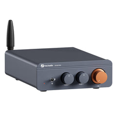 Fosi Audio BT20A Pro front panel with easy-access controls for quick adjustments.