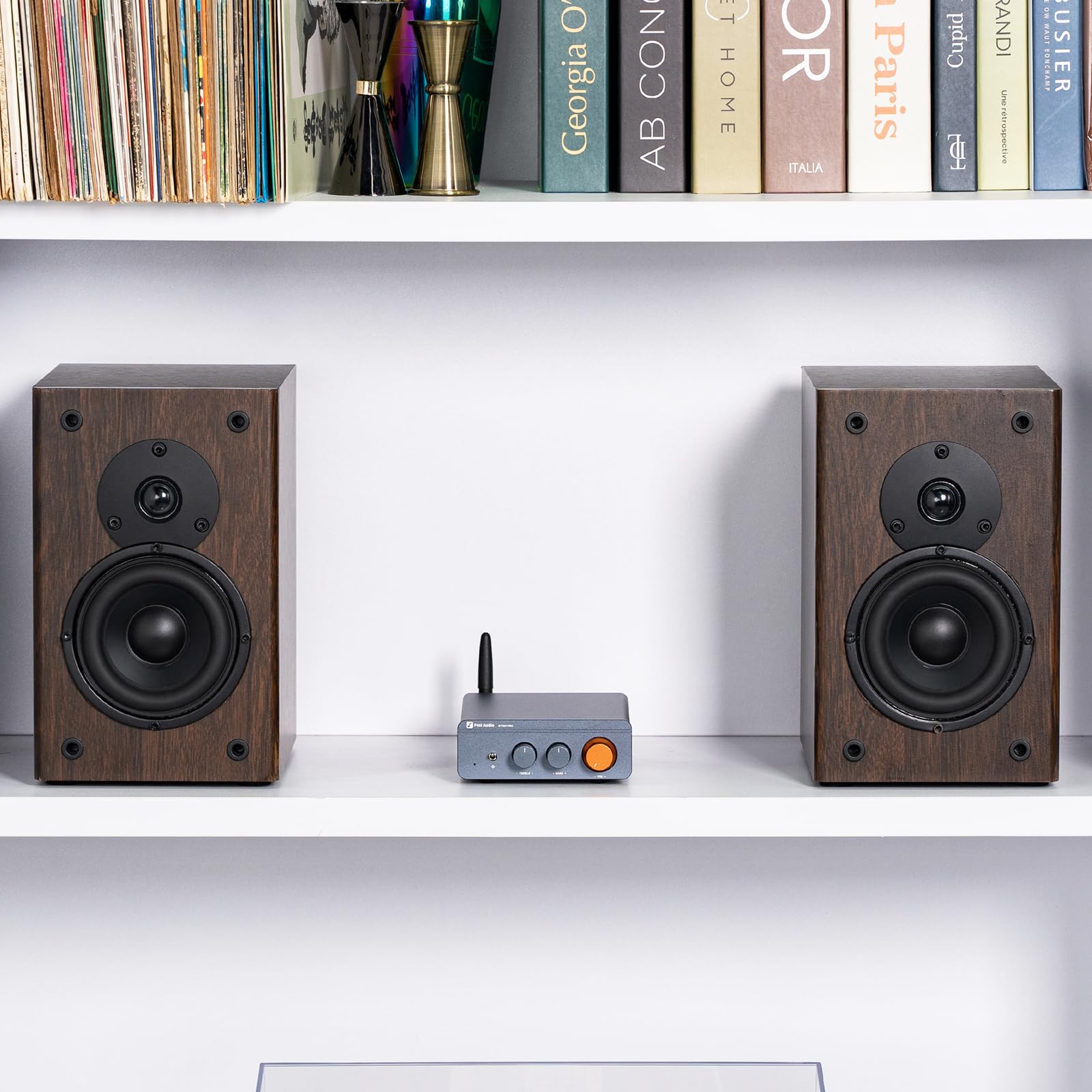 Fosi Audio BT20A Pro package contents with manual and accessories.