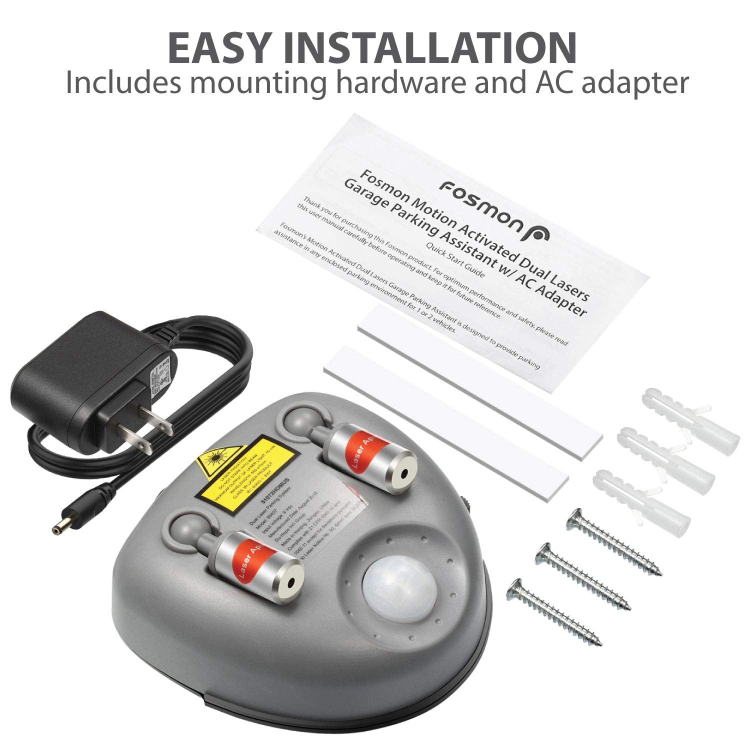 Fosmon easy-installation setup for quick garage integration