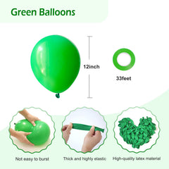 FOTIOMRG green balloons ready for quick pump and setup.
