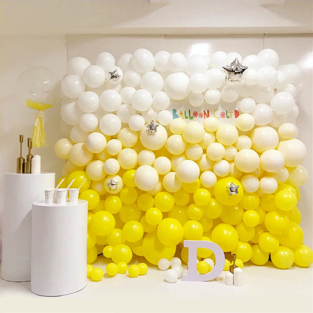 Large party displays with FOTIOMRG 50-pack yellow balloons